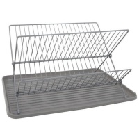 Suporte para pratos cinzento 43 x 26 x 35 cm