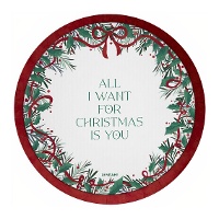 Pratos de 23 cm de All I want for Christmas is you - 6 unidades
