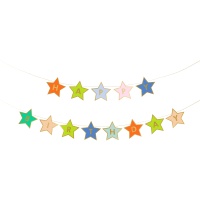 Guirlanda de Happy Birthday de estrelas de 3,00 m