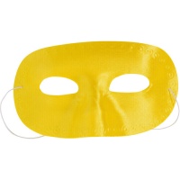Máscara de seda de cor dourada colombiana