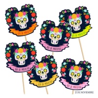 Topper Dia de Los Muertos - 12 unidades