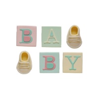 Figuras de açúcar de Baby sortidas - Decora - 6 unidades