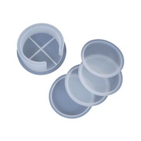 Molde de silicone para bases para copos redondas em resina - Artis Deco - 5 unid.