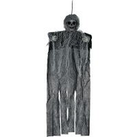Esqueleto cinzento com túnica pendente 60 cm