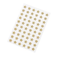Autocolantes com formas de estrelas brilhantes douradas de 1 cm - 60 peças
