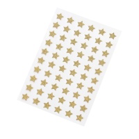 Autocolantes em forma de estrela com purpurina dourada de 1 cm - 60 peças