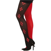 Collants vermelhos e pretos