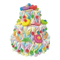 Torta de doces de nuvens com 3 andares de 980 gr