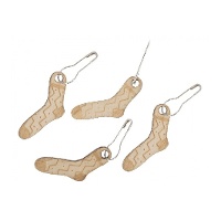 Marcadores de ponto de madeira em forma de meias - Milward - 10 unidades