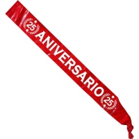 Banda do 25º aniversário vermelha
