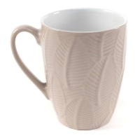 Caneca de 400 ml em folha bege