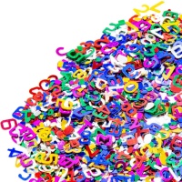 20 g de confettis numéricos de cores variadas