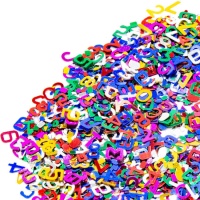 Confetes numéricos coloridos sortidos de 20 gr.