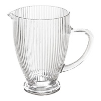 Garrafa de vidro gravado com riscas transparentes de 1,2 L
