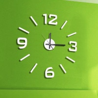 Relógio de parede adesivo branco de 60 cm - DCasa