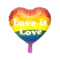 Balão silhueta de coração de Orgulho Gay de 43 cm - Partydeco