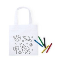 Saco para colorir com lápis de cor do Espaço Exterior