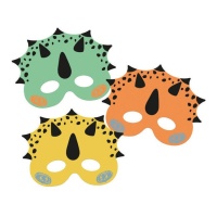Máscaras de dinossauro - 6 pcs.