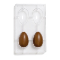 Molde para ovos de chocolate 70 g - Decora - 4 cavidades