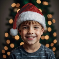 Gorro de Natal de luxo infantil