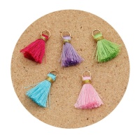 Borlas com argola colorida 1,7 cm - 5 unid.