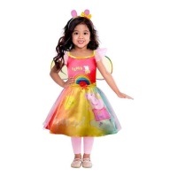 Fato Peppa Rainbow para menina