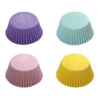 Cápsulas de cupcake em cores pastel - Decora - 75 unidades