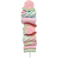 Brochete de nuvem de morango de 40 gr