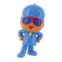 Topo de bolo com óculos de sol do Pocoyo 7 cm