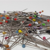 Pinos de cabeça de pêra cores sortidas 26 x 0,59 mm - Fildor - 200 unidades