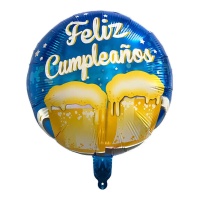 Balão Cerveja Feliz Aniversário 45 cm