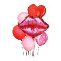 Bouquet de balões Kiss Passion - 10 unidades