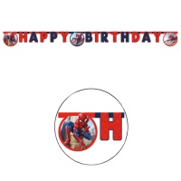 Fantástica grinalda do Homem-Aranha de Happy Birthday - 2,00 m