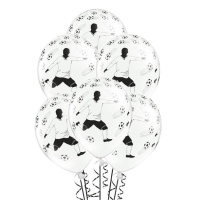 Futebolista em Ação Balões de Látex 30 cm - PartyDeco - 6 unid.