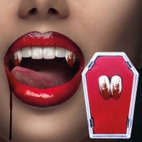 Presas de vampiro ensanguentadas