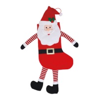 Meia de Pai Natal com pernas e braços de 74 cm
