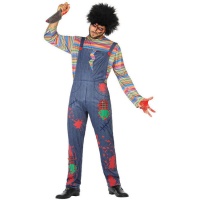 Fato de boneco malvado sangrento para homem