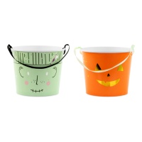 Cubo Abóbora e Frankenstein 13,5 cm - 2 peças
