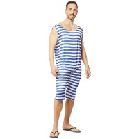 Fantasia azul de banhista para homem