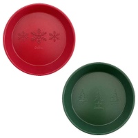 Molde de Natal redondo em metal de 24,5 x 5 cm - Decorar