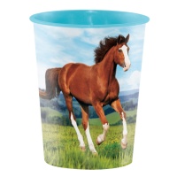 Copo de plástico de Cavalo de 473 ml - 1 unidade