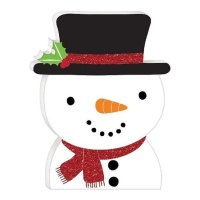 Boneco de neve decorativo 2 x 12 x 15 cm
