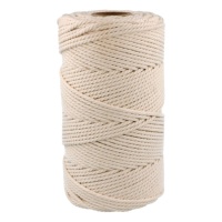 Bobina de 60 m de fio de algodão branco de 3 mm