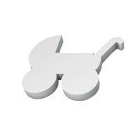 Figura de esferovite carrinho de bebé de 24 x 28 cm