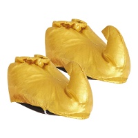 Babuchas douradas brilhantes para adulto