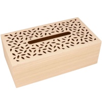 Caixa de madeira para lenços de penas 25,5 x 14 x 8,5 cm