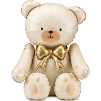 Balão de urso Teddy creme de 84 x 75 cm
