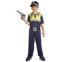 Fato de polícia de trânsito local para crianças