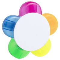 Marcador em forma de flor com 5 cores