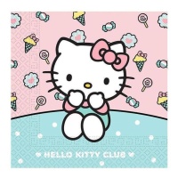 Guardanapos Hello Kitty turquesa 16,5 x 16,5 cm - 20 pcs.